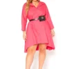 Asoph Plus Size Oversized Button Up Shirt Dress