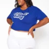 Asoph Plus Size Take It Easy Statement Crop Top