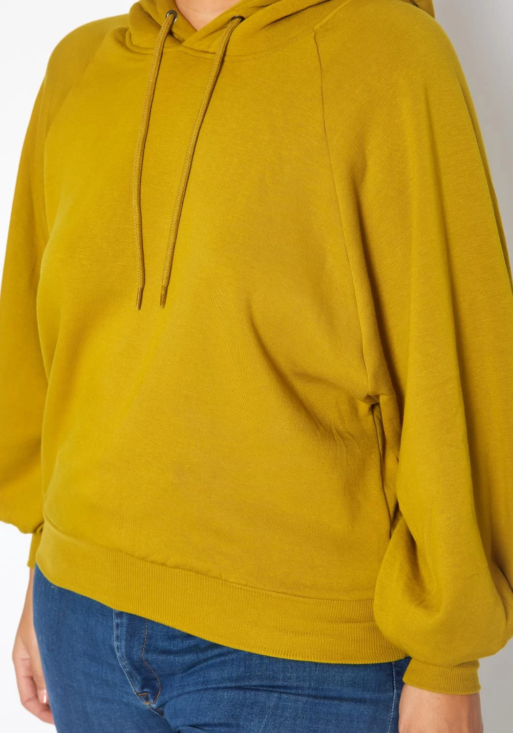 Plus Size Solid Hooded Sweater - Image 5