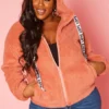 Plus Size Faux Fur Hooded Love Sweater