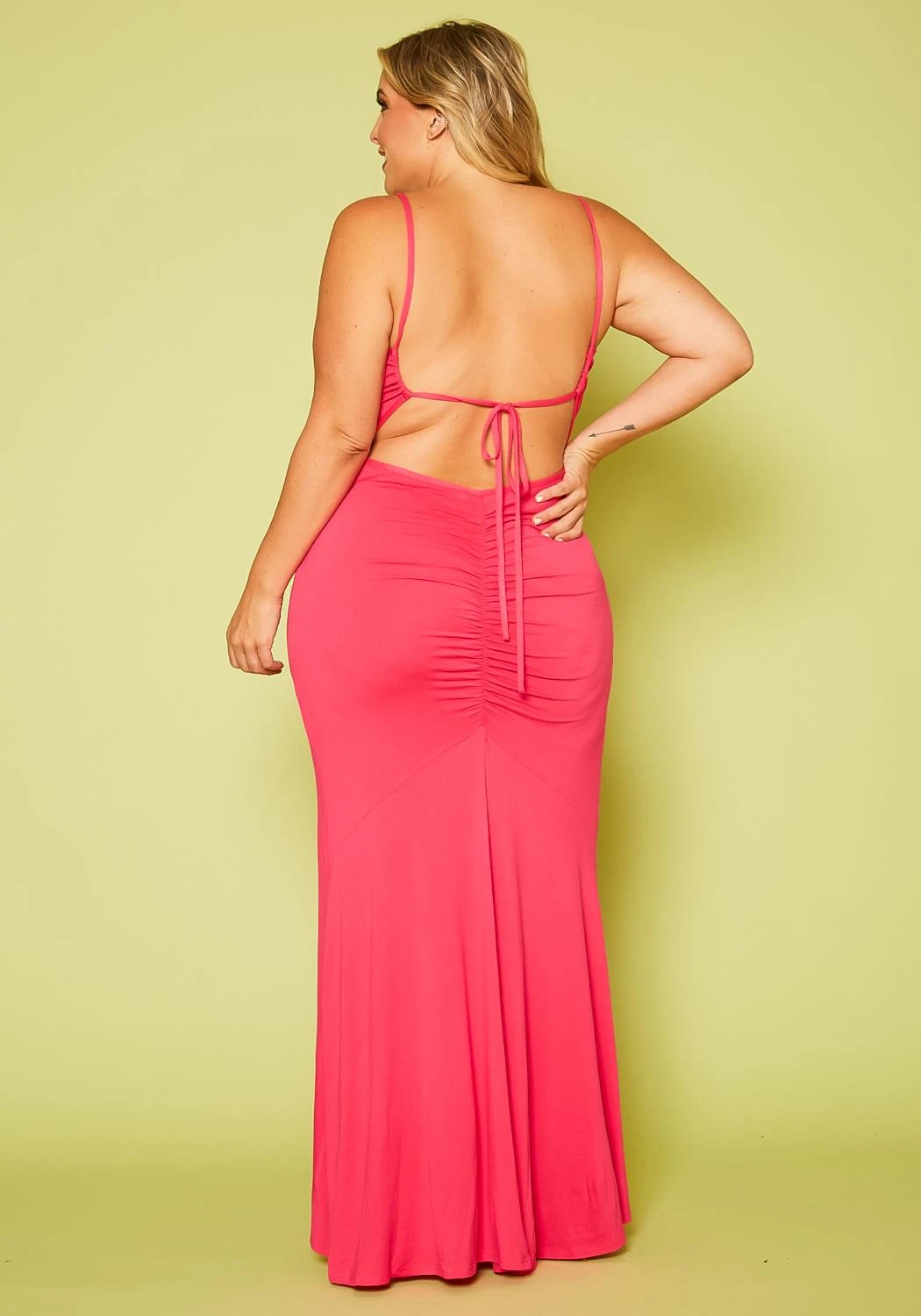 Plus Size Cami Tie-Up Maxi Dress - Image 4